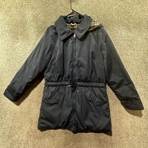Eddie Bauer Goose Down Parka Women Medium/Large‎ Blue Hooded Insulated Coat